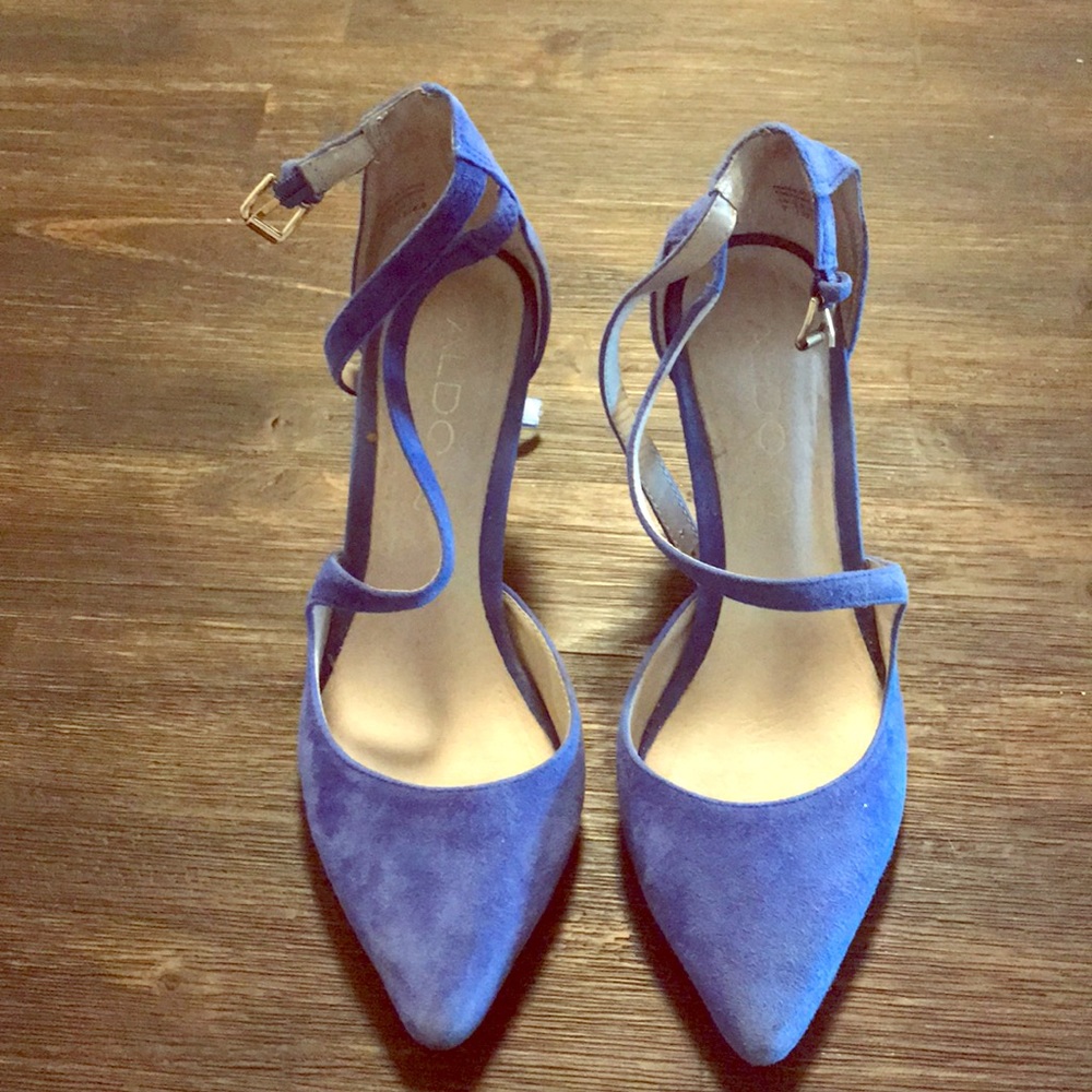 Blue Suede Aldo Shoes